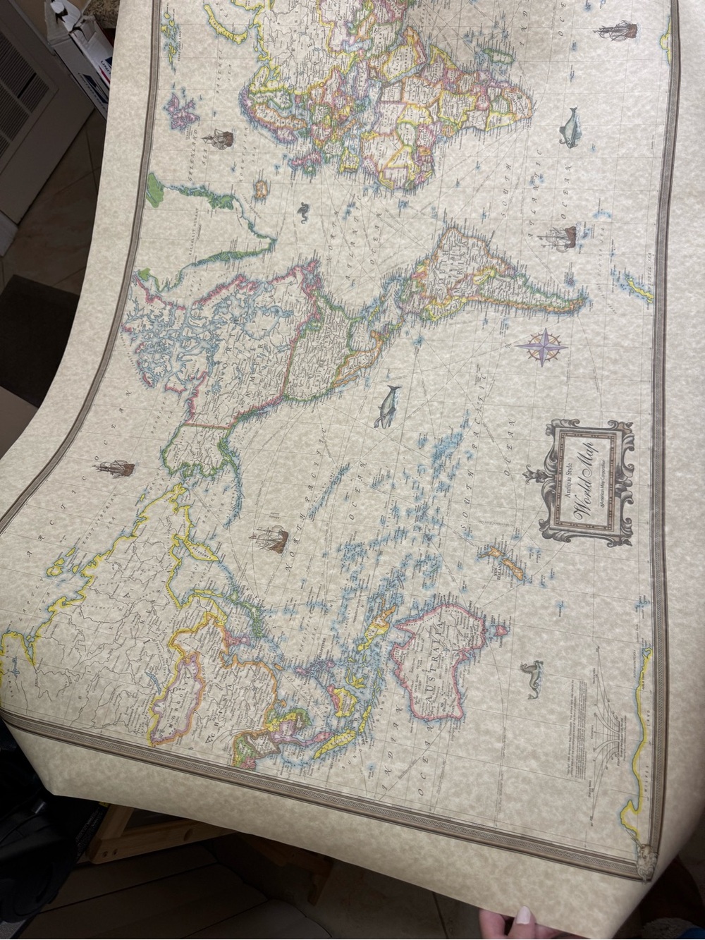 Brand new antique map 53x38 inch
